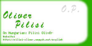 oliver pilisi business card